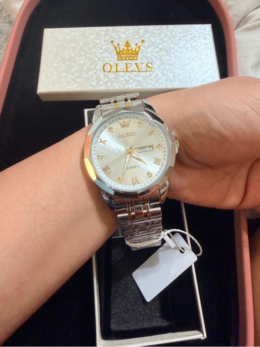 Men’s Two-Tone Silver and Gold Stainless Steel Quartz Watch
